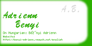 adrienn benyi business card